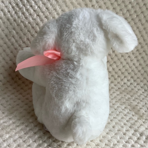 Animal Adventure Plush White Pink Heart Nose Puppy Dog Valentines Stuffed Animal - Picture 7 of 11